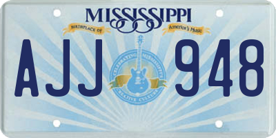 MS license plate AJJ948