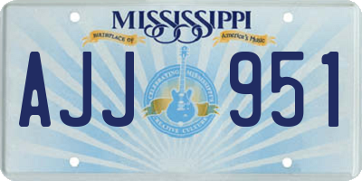 MS license plate AJJ951
