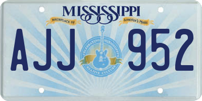 MS license plate AJJ952