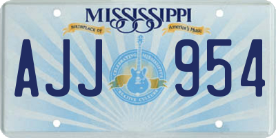 MS license plate AJJ954