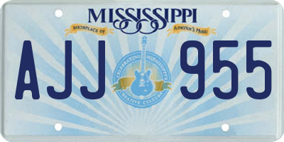 MS license plate AJJ955