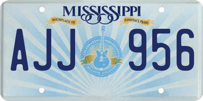 MS license plate AJJ956