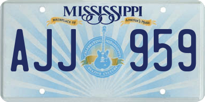 MS license plate AJJ959