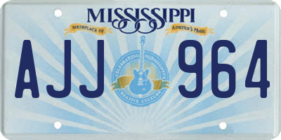 MS license plate AJJ964