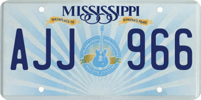 MS license plate AJJ966