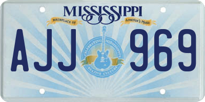 MS license plate AJJ969