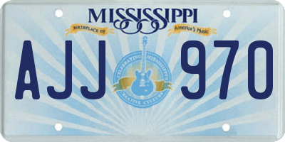 MS license plate AJJ970