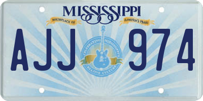 MS license plate AJJ974
