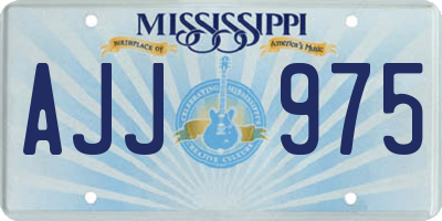 MS license plate AJJ975