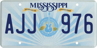 MS license plate AJJ976
