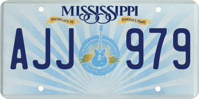 MS license plate AJJ979