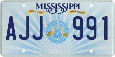 MS license plate AJJ991