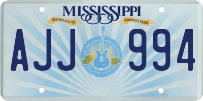 MS license plate AJJ994