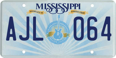 MS license plate AJL064