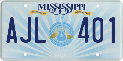 MS license plate AJL401