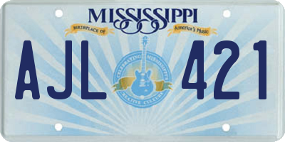 MS license plate AJL421