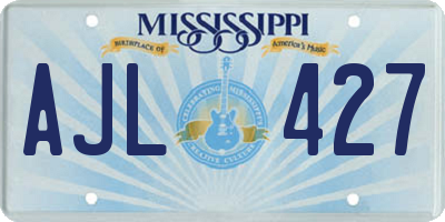 MS license plate AJL427