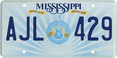 MS license plate AJL429