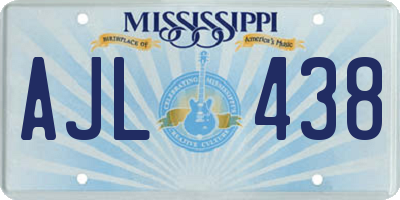 MS license plate AJL438
