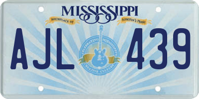 MS license plate AJL439