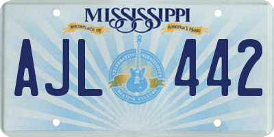 MS license plate AJL442