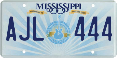 MS license plate AJL444