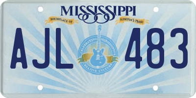 MS license plate AJL483