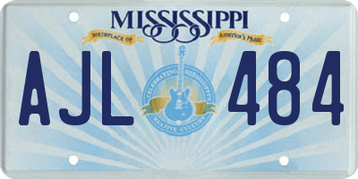 MS license plate AJL484