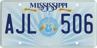 MS license plate AJL506