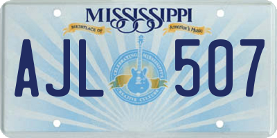 MS license plate AJL507