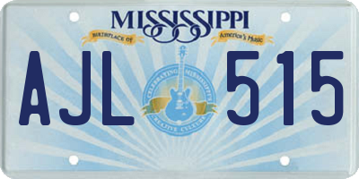 MS license plate AJL515