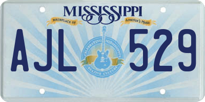 MS license plate AJL529