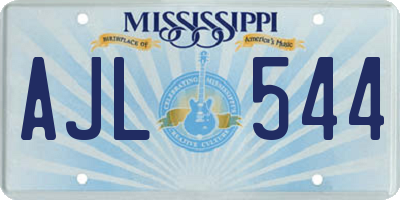 MS license plate AJL544
