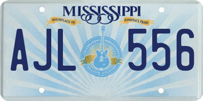 MS license plate AJL556