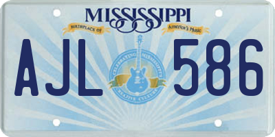 MS license plate AJL586