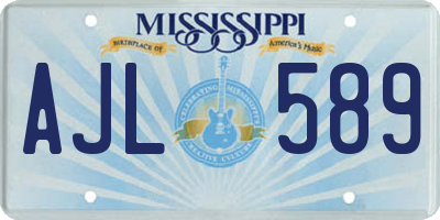 MS license plate AJL589