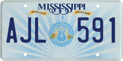 MS license plate AJL591