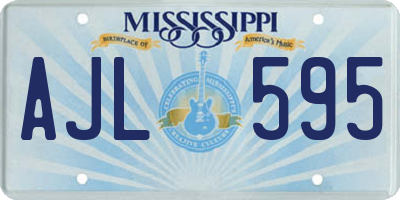 MS license plate AJL595