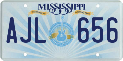 MS license plate AJL656