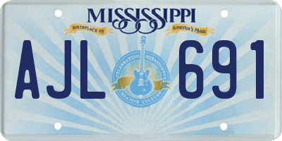 MS license plate AJL691