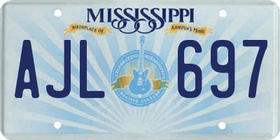 MS license plate AJL697