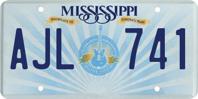 MS license plate AJL741