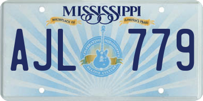 MS license plate AJL779