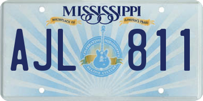 MS license plate AJL811