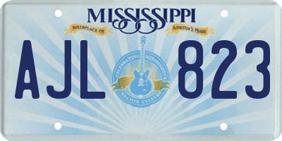 MS license plate AJL823