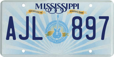MS license plate AJL897