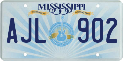 MS license plate AJL902