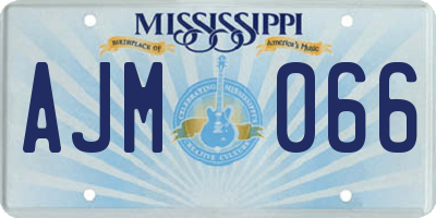 MS license plate AJM066