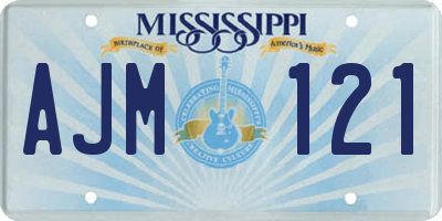 MS license plate AJM121
