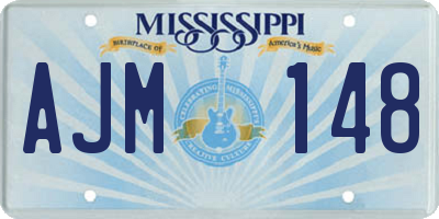 MS license plate AJM148